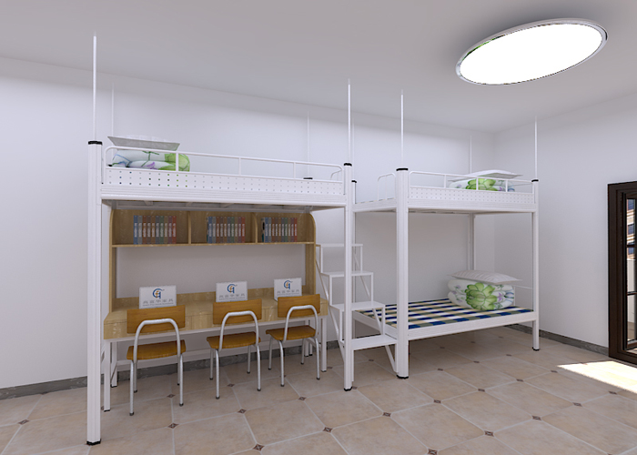 简约舒适而牢固安全的深圳双层铁床